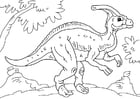 F�rgl�ggningsbilder dinosaur - parasaurolophus
