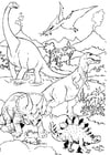 Dinosaurier i landskapet