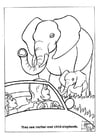 F�rgl�ggningsbilder elefanter