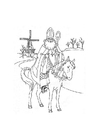 F�rgl�ggningsbilder Sankt Nikolas på sin häst