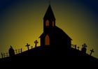 bild Halloween - kyrka