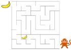 bild labyrint - apa och banan