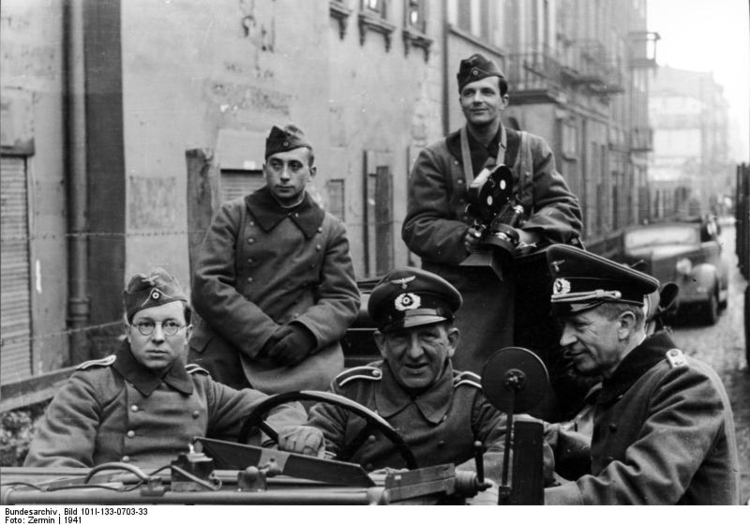 Foto Polen - Litzmannstadts ghetto - tyska soldater