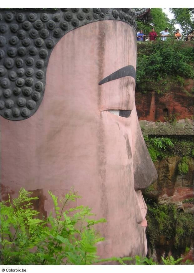 Foto buddha i leshan 