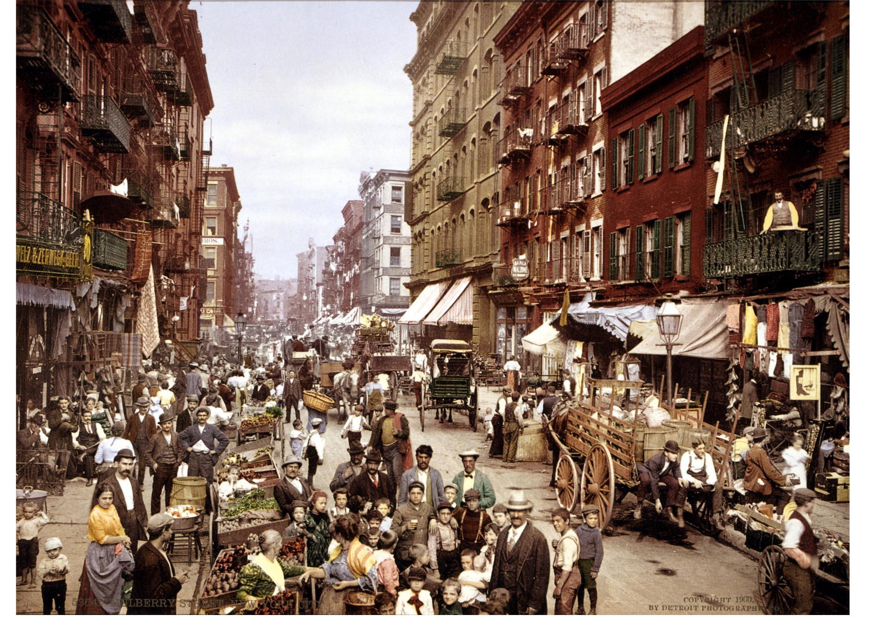 Foto new york - mulberry street 1900