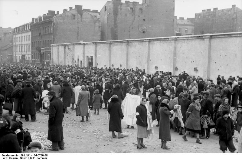 Foto polen - warszawas ghetto - marknadsplats