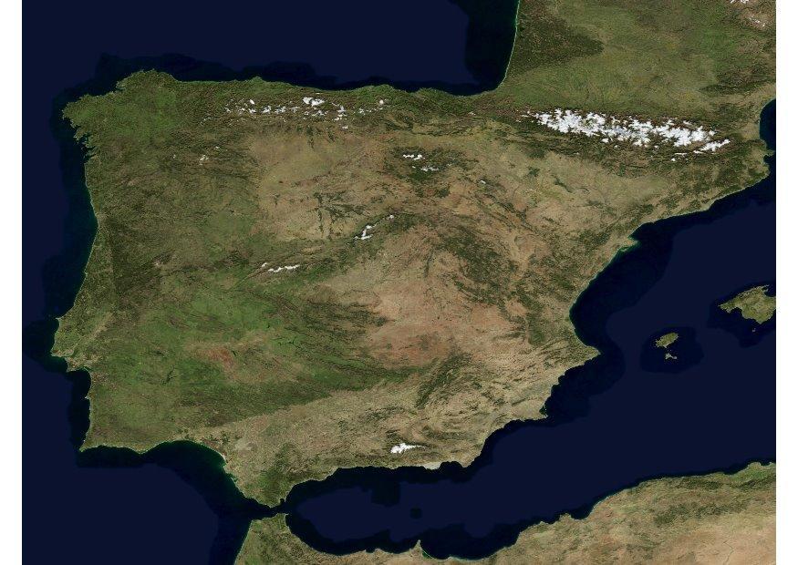 Foto satellitfoto av spanien