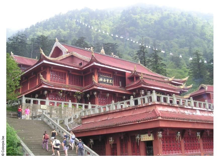 Foto tempel i mount emei