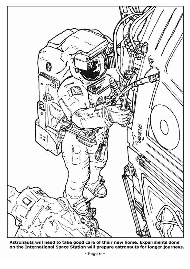 Målarbild 06 - astronauter pA¥ rymdstationen