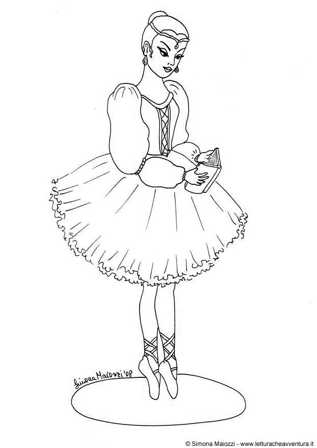 Målarbild ballerina