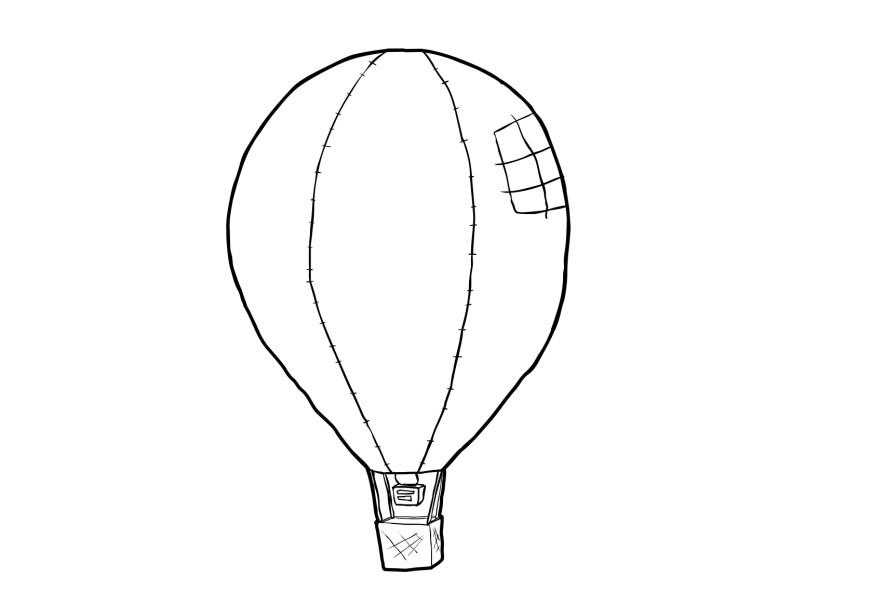 Målarbild ballong