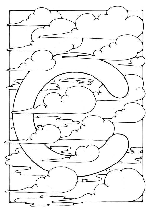 Målarbild bokstav - c