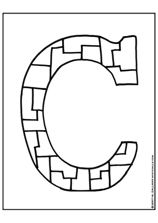 Målarbild bokstaven c