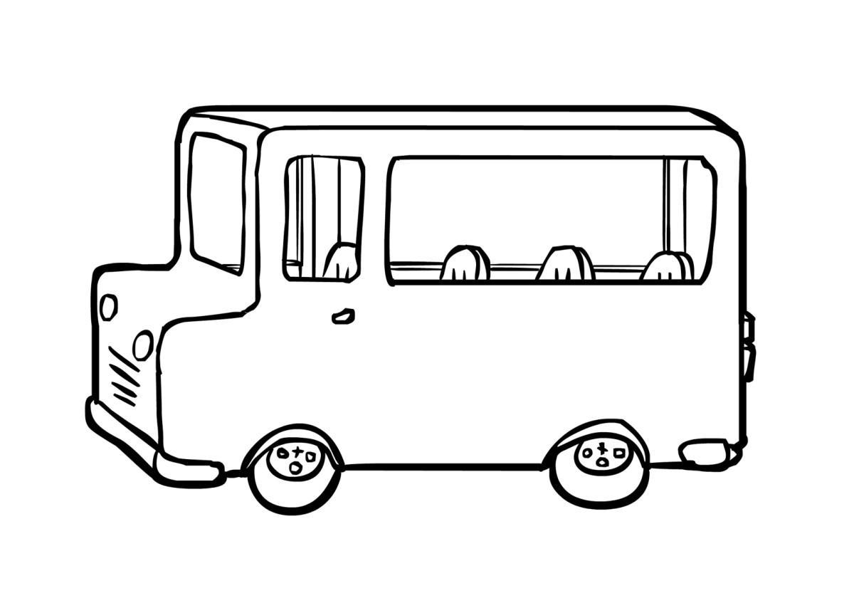 Målarbild buss