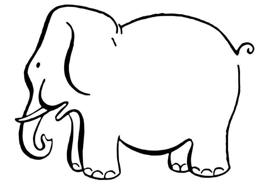 Målarbild elefant