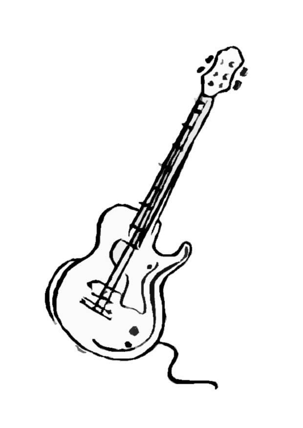 Målarbild elgitarr