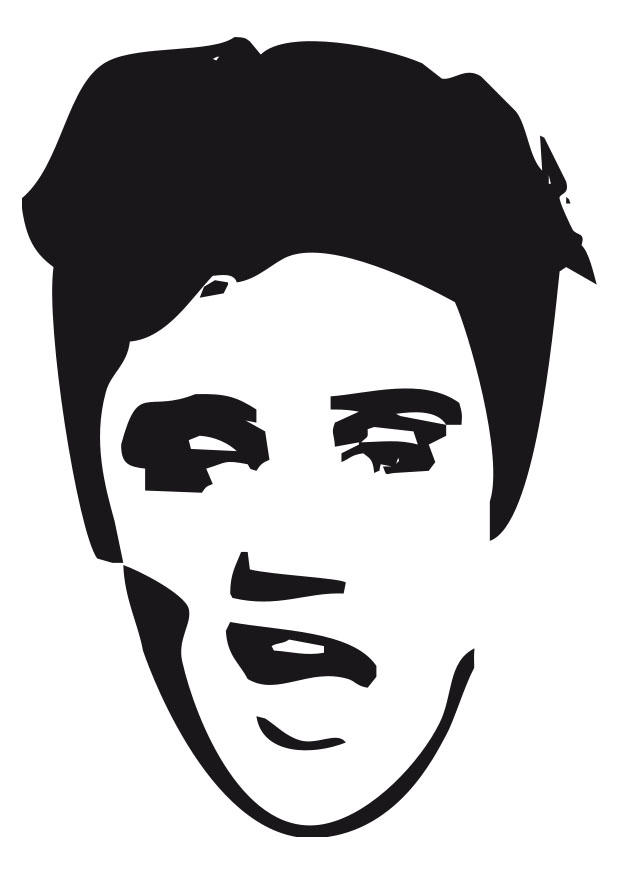 Målarbild elvis presley