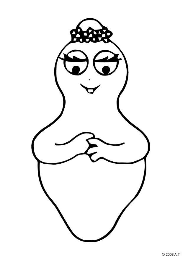 Målarbild familjen barbapapa - flicka