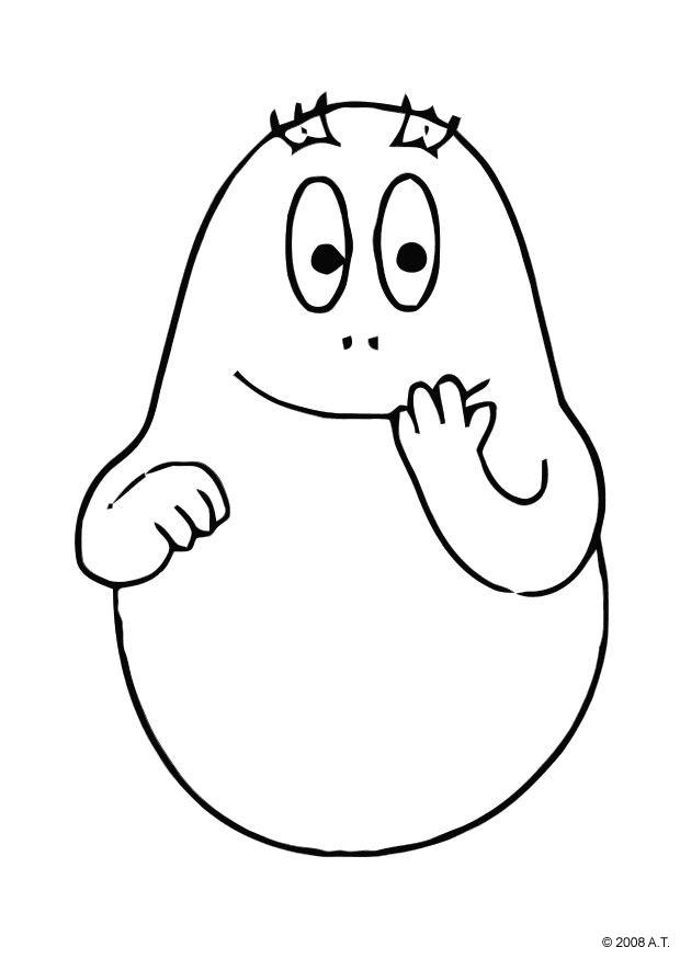 Målarbild familjen barbapapa - pojke