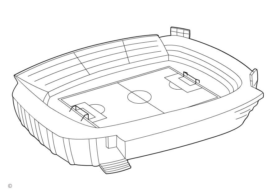 Målarbild fotbollsstadion