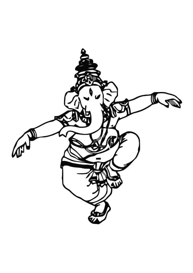 Målarbild ganesha