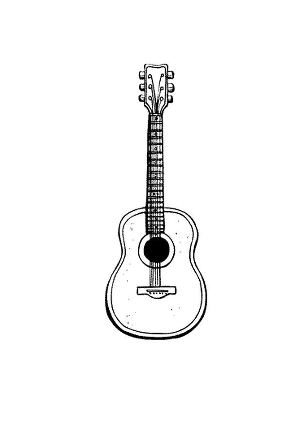 Målarbild gitarr