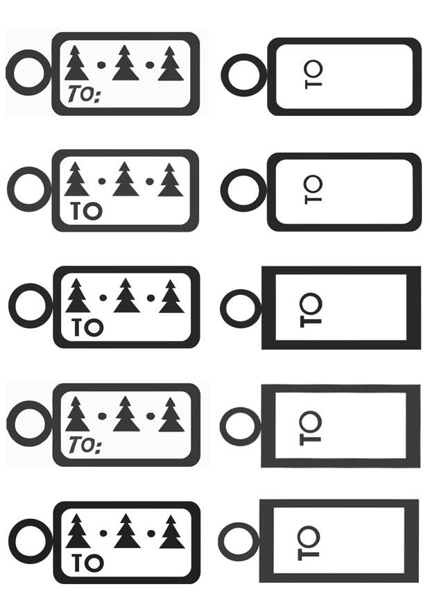 Målarbild julklappsetiketter