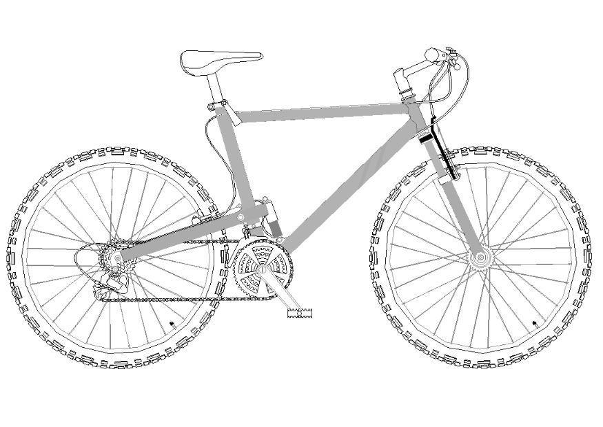 Målarbild mountainbike