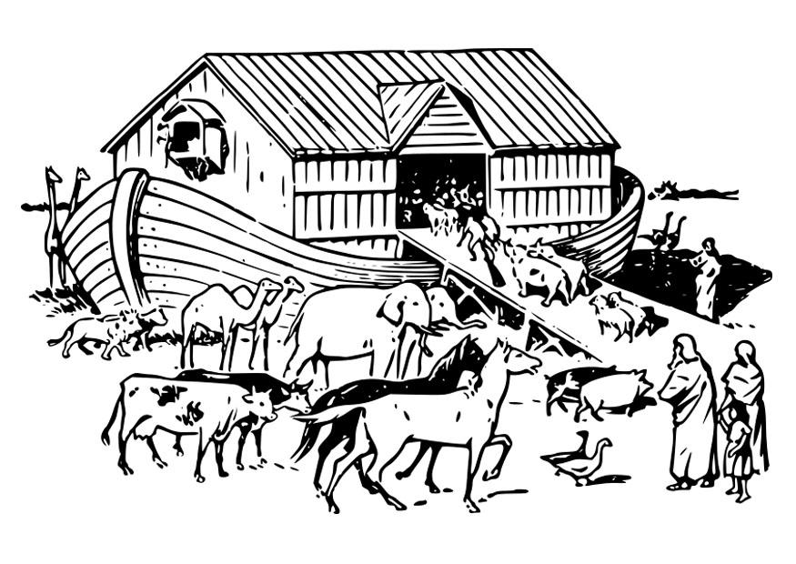 Målarbild noahs ark