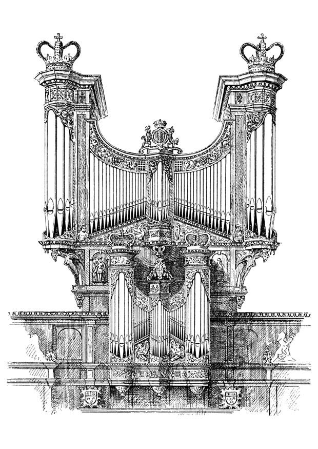 Målarbild orgel