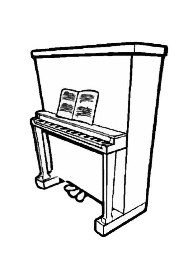 Målarbild piano