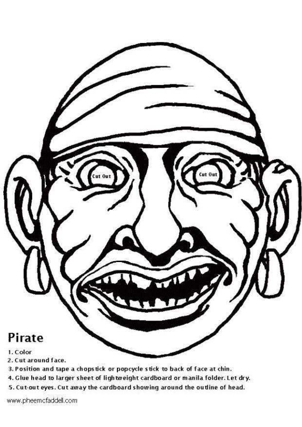 Målarbild piratmask