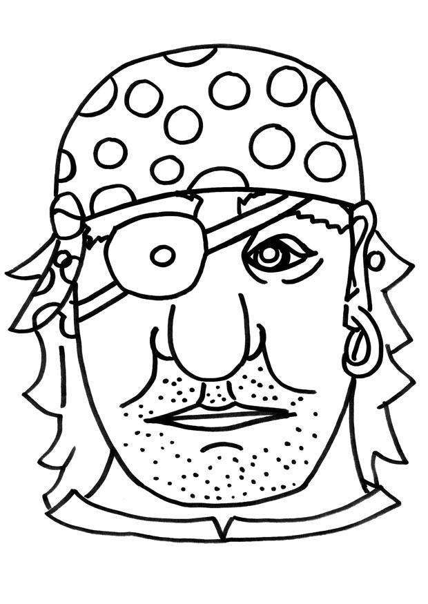 Målarbild piratmask