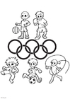 Målarbild de olympiska spelen