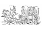 Målarbild vagn frÃ¥n 1400-talet